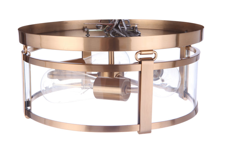 Craftmade Canada - 55383-SB - Three Light Flushmount - Elliot - Satin Brass