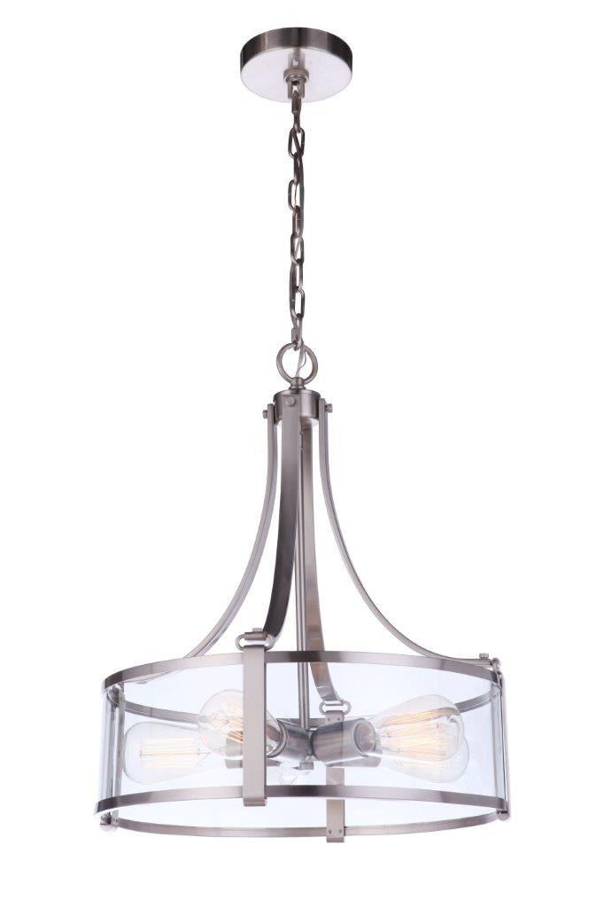 Elliot Five Light Pendant in Brushed Polished Nickel - available from The Lighting Shoppe, trusted by Canadian homeowners