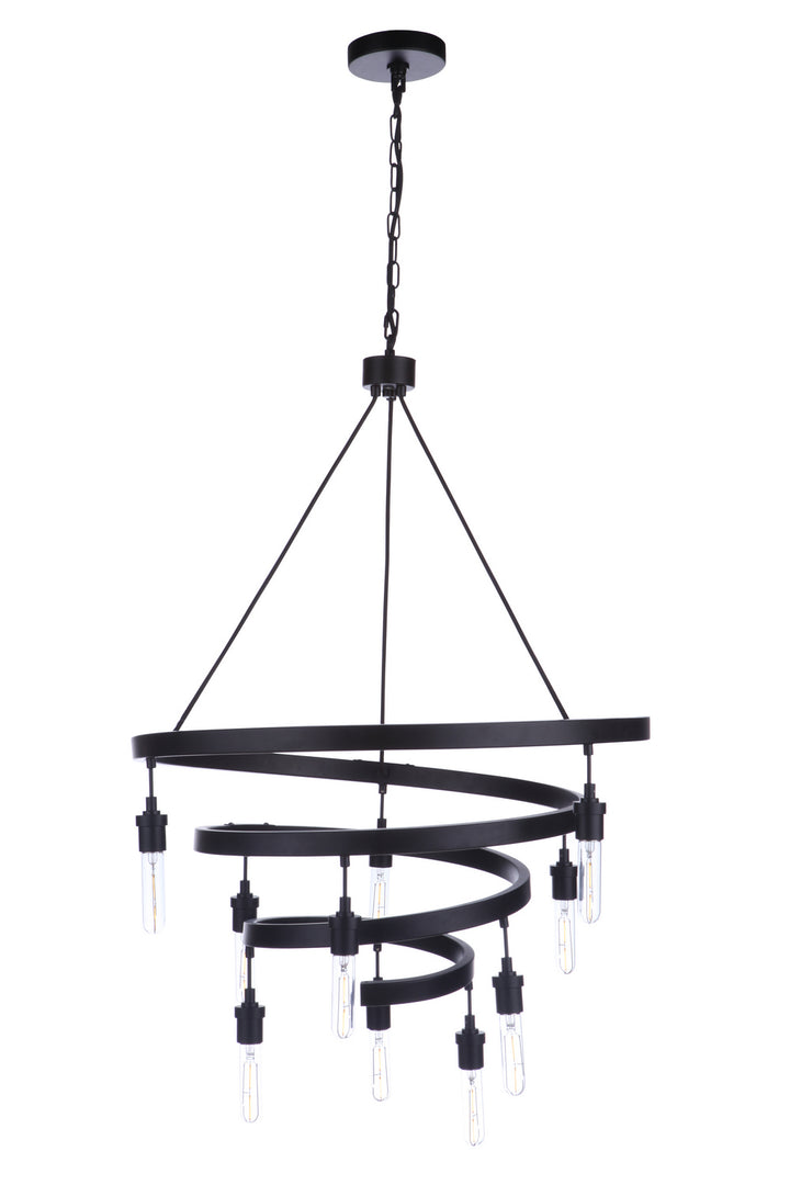 Tranquil Ten Light Chandelier in Flat Black - available from The Lighting Shoppe, trusted by Canadian homeowners