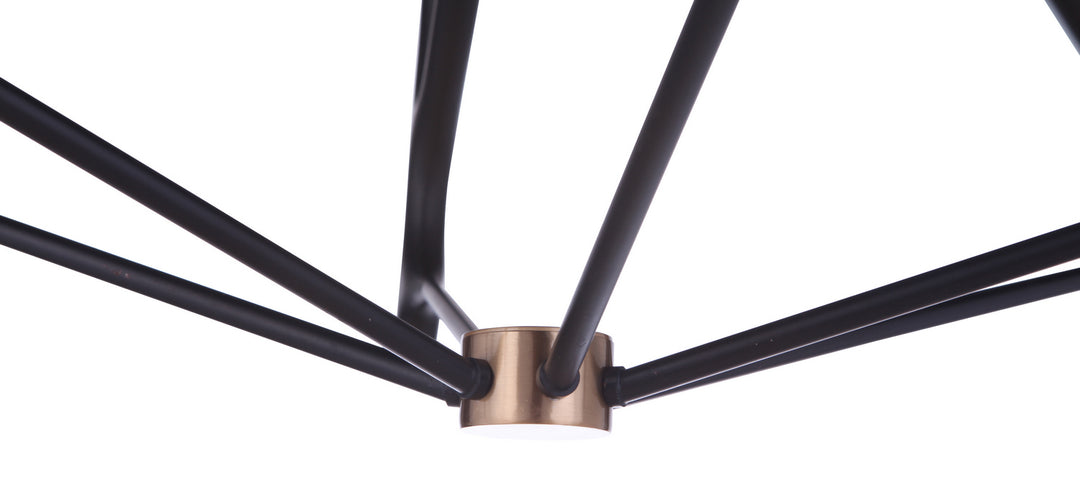 Craftmade Canada - 55526-FBSB - Six Light Chandelier - The Reserve - Flat Black/Satin Brass