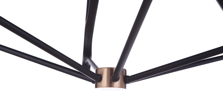 Craftmade Canada - 55526-FBSB - Six Light Chandelier - The Reserve - Flat Black/Satin Brass