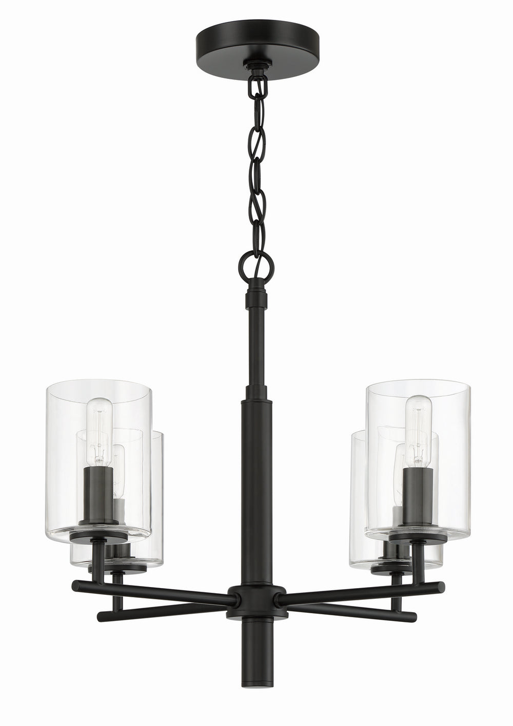 Craftmade Canada - 55624-FB - Four Light Chandelier - Hailie - Flat Black