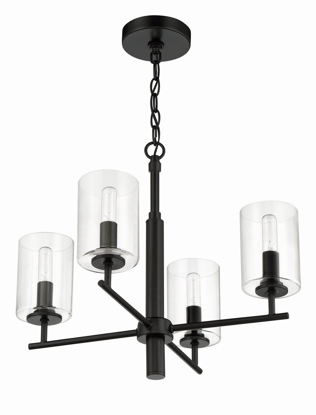 Craftmade Canada - 55624-FB - Four Light Chandelier - Hailie - Flat Black