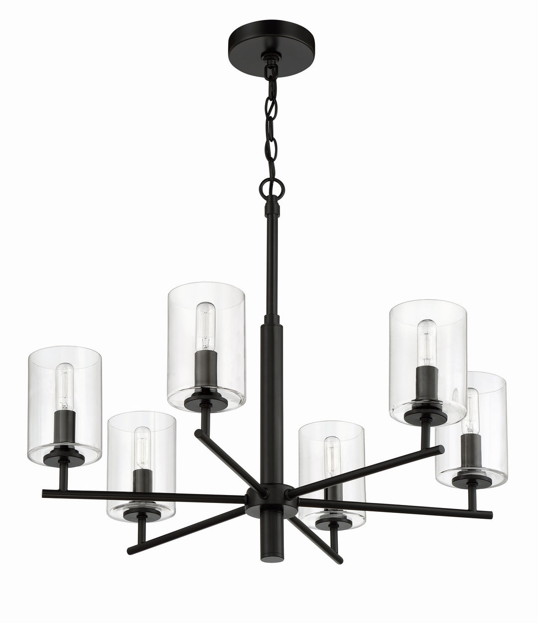 Craftmade Canada - 55626-FB - Six Light Chandelier - Hailie - Flat Black