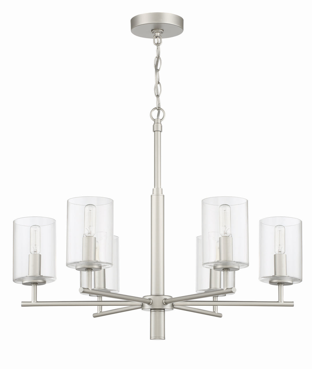 Craftmade Canada - 55626-SN - Six Light Chandelier - Hailie - Satin Nickel
