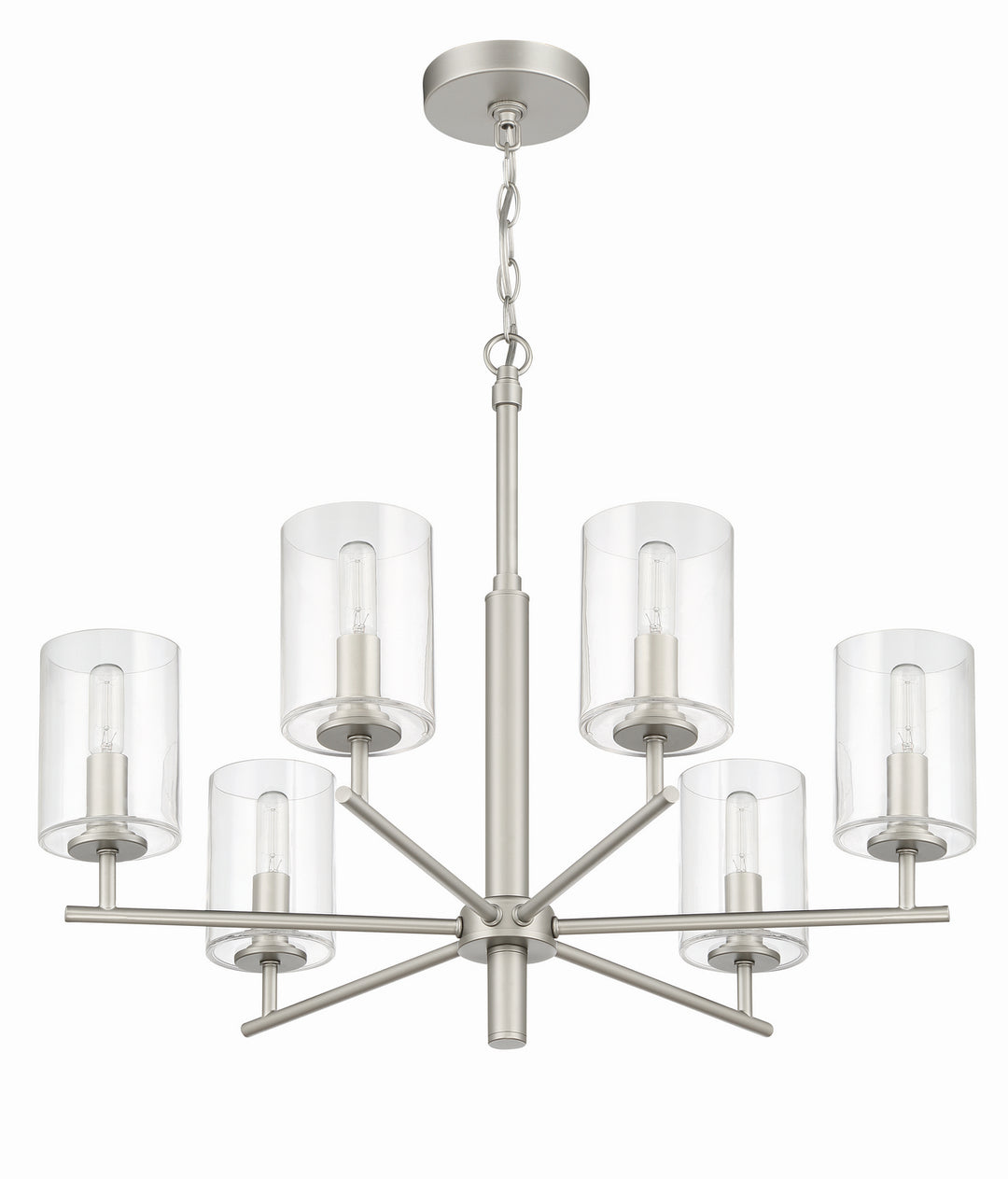 Craftmade Canada - 55626-SN - Six Light Chandelier - Hailie - Satin Nickel