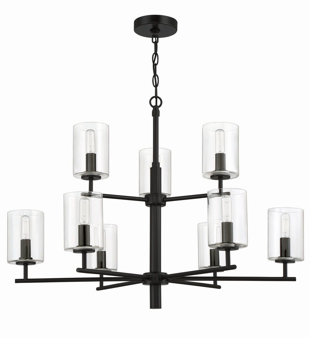 Craftmade Canada - 55629-FB - Nine Light Chandelier - Hailie - Flat Black