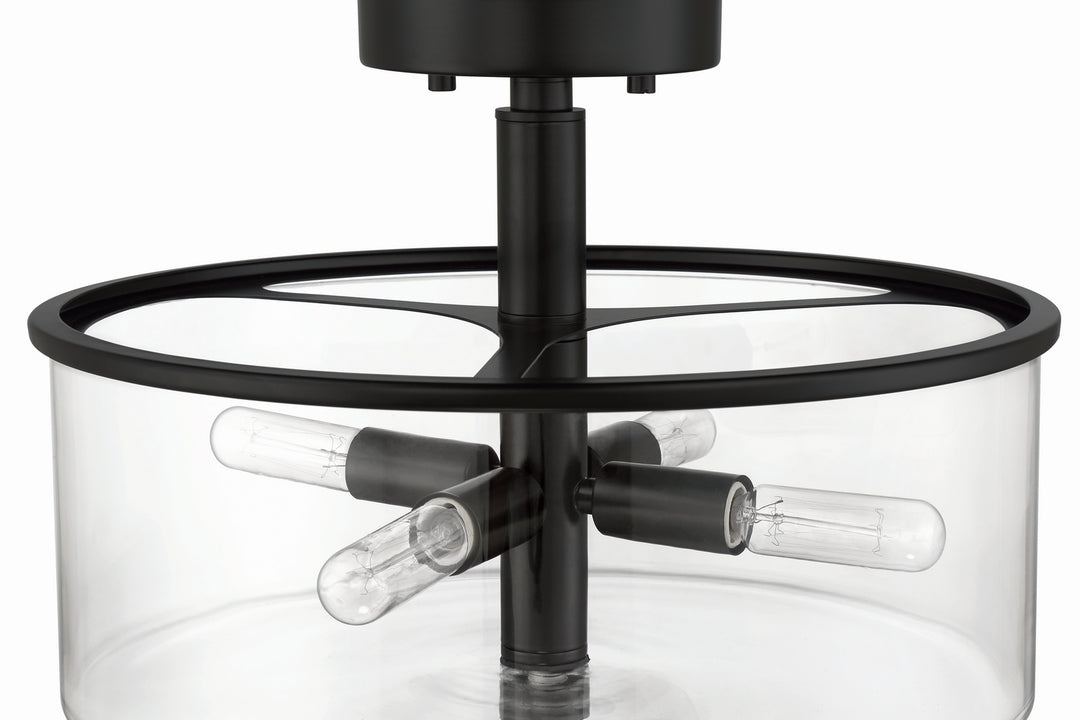 Craftmade Canada - 55654-FB - Four Light Convertible Semi Flush - Hailie - Flat Black