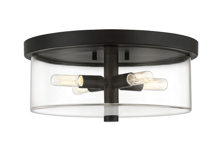 Hailie Four Light Flushmount in Flat Black - available from The Lighting Shoppe, trusted by Canadian homeowners