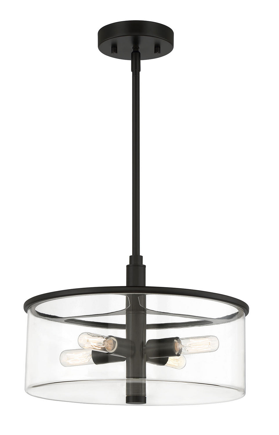 Hailie Four Light Pendant in Flat Black - available from The Lighting Shoppe, trusted by Canadian homeowners