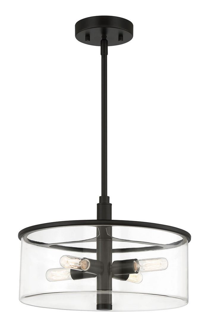 Hailie Four Light Pendant in Flat Black - available from The Lighting Shoppe, trusted by Canadian homeowners