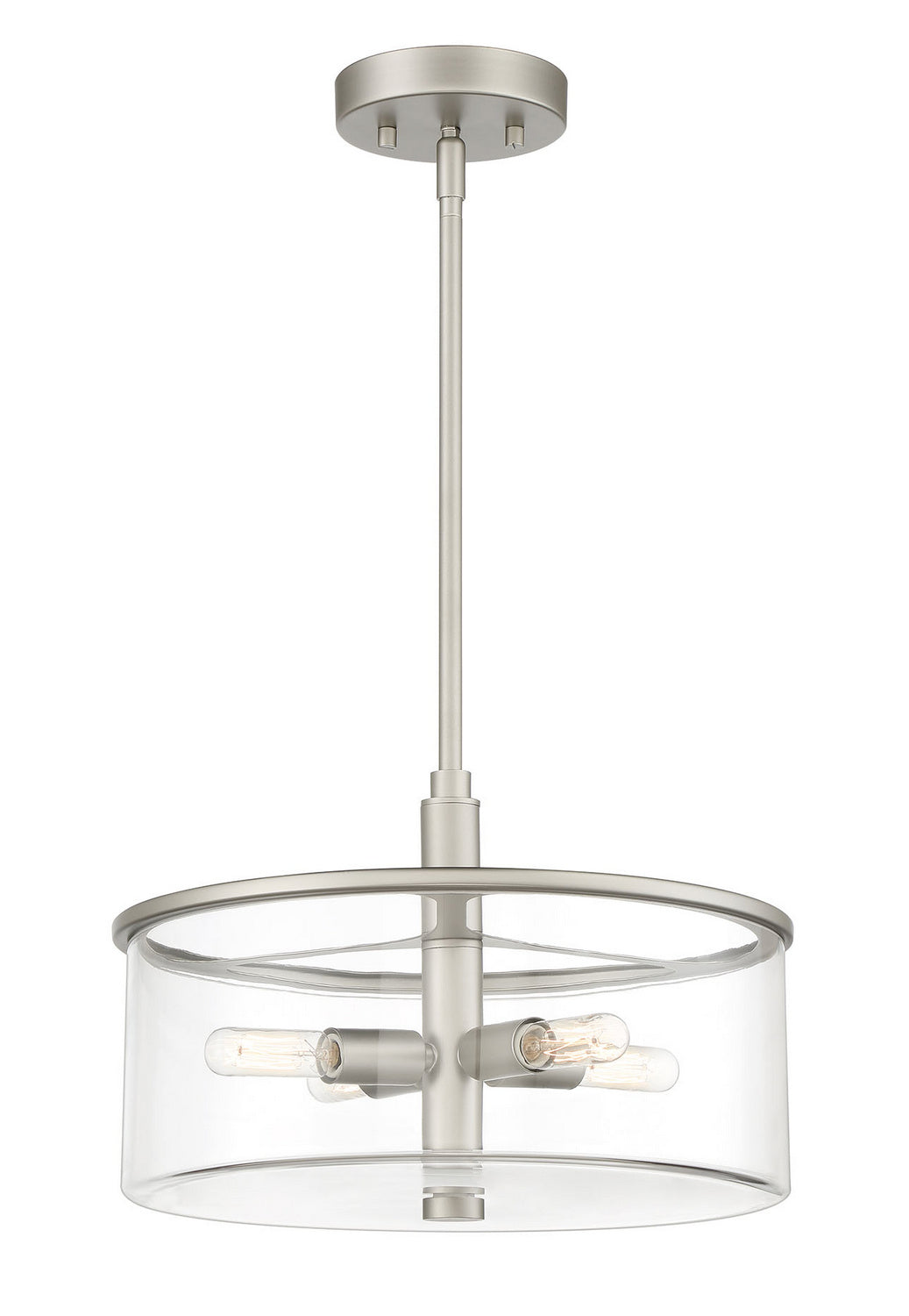 Hailie Four Light Pendant in Satin Nickel - available from The Lighting Shoppe, trusted by Canadian homeowners