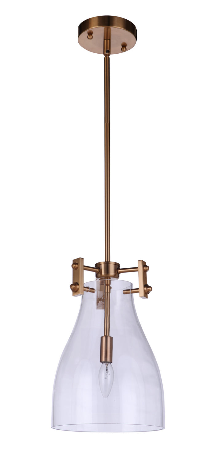 Chardonnay One Light Mini Pendant in Satin Brass - available from The Lighting Shoppe, trusted by Canadian homeowners
