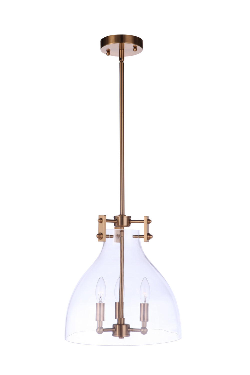 Chardonnay Three Light Pendant in Satin Brass - available from The Lighting Shoppe, trusted by Canadian homeowners
