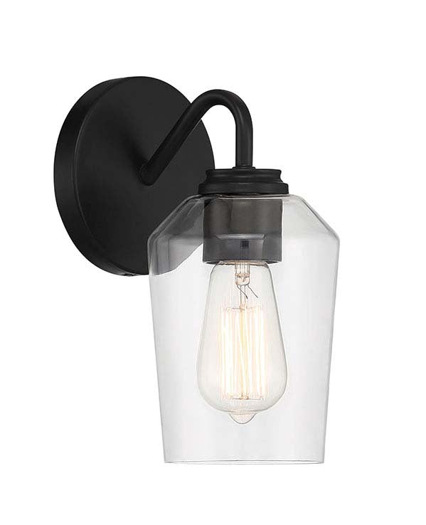Shayna One Light Wall Sconce in Flat Black - available from The Lighting Shoppe, trusted by Canadian homeowners