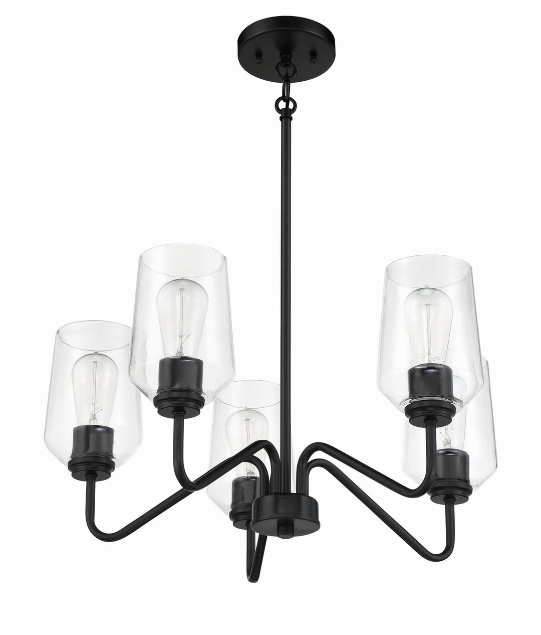 Craftmade Canada - 56125-FB - Five Light Chandelier - Shayna - Flat Black