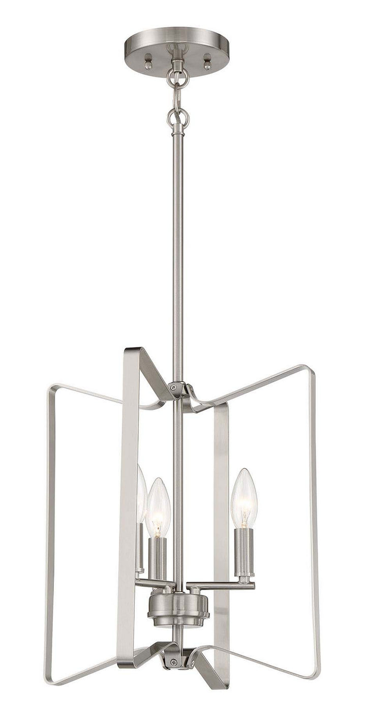 Shayna Three Light Foyer Pendant in Brushed Polished Nickel - available from The Lighting Shoppe, trusted by Canadian homeowners