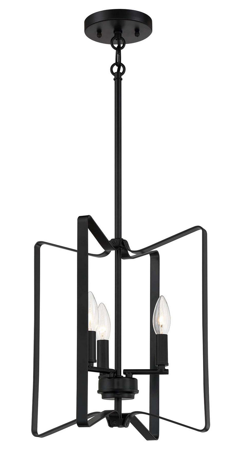 Shayna Three Light Foyer Pendant in Flat Black - available from The Lighting Shoppe, trusted by Canadian homeowners