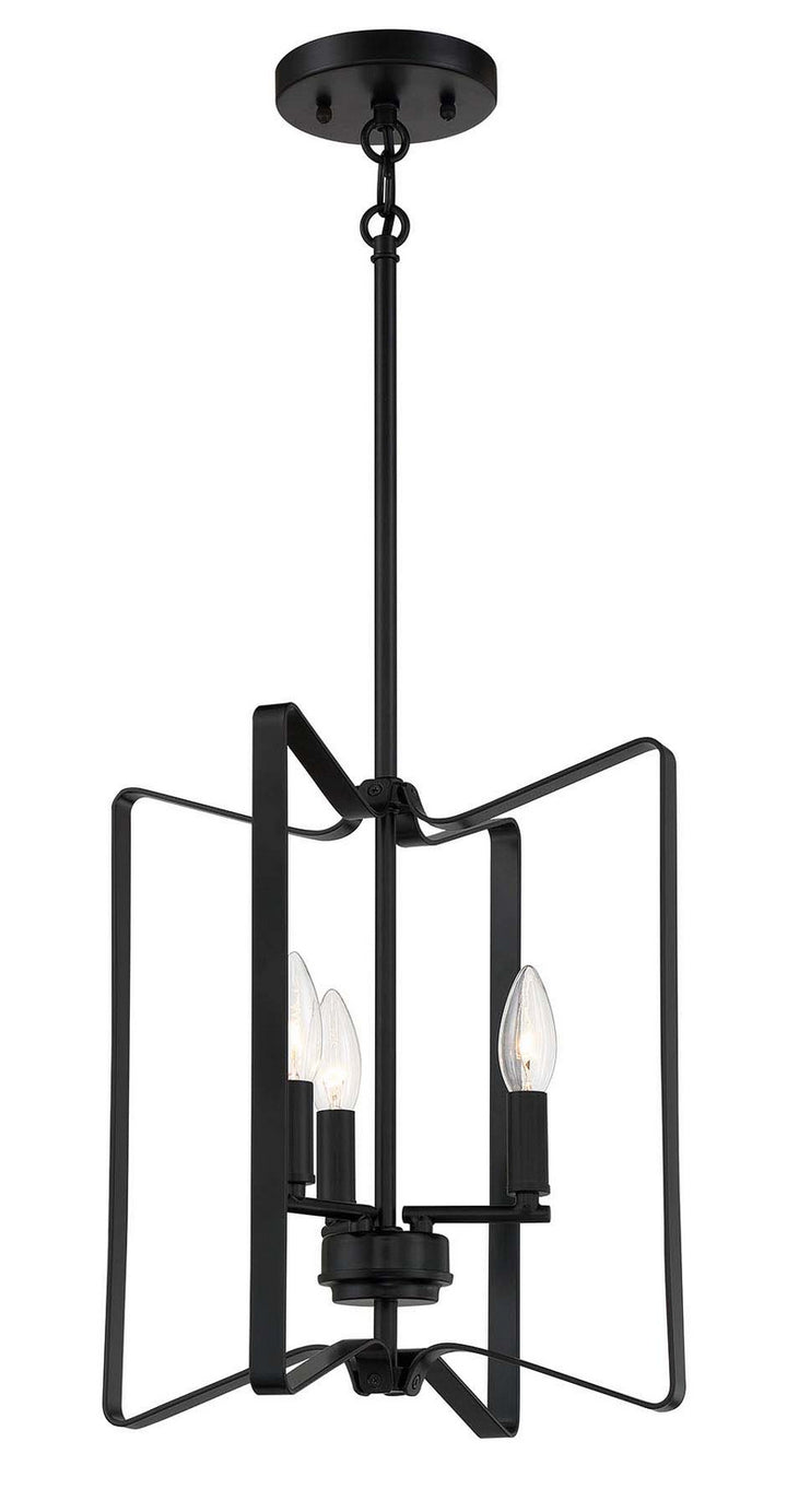 Shayna Three Light Foyer Pendant in Flat Black - available from The Lighting Shoppe, trusted by Canadian homeowners