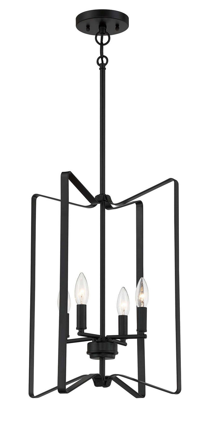 Shayna Four Light Foyer Pendant in Flat Black - available from The Lighting Shoppe, trusted by Canadian homeowners