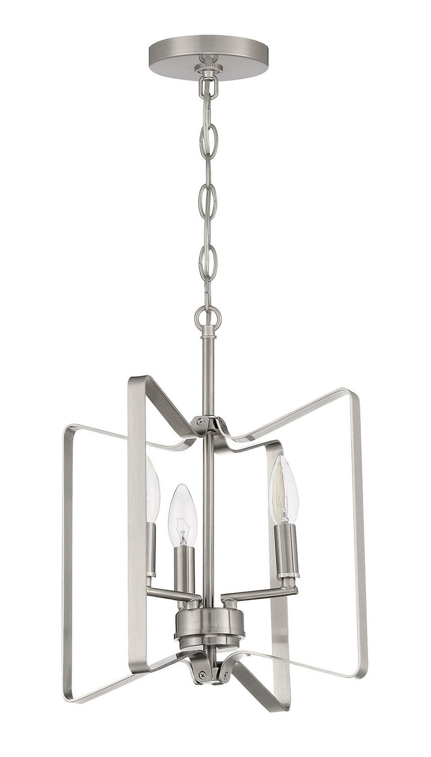 Shayna Three Light Convertible Semi Flush in Brushed Polished Nickel - available from The Lighting Shoppe, trusted by Canadian homeowners