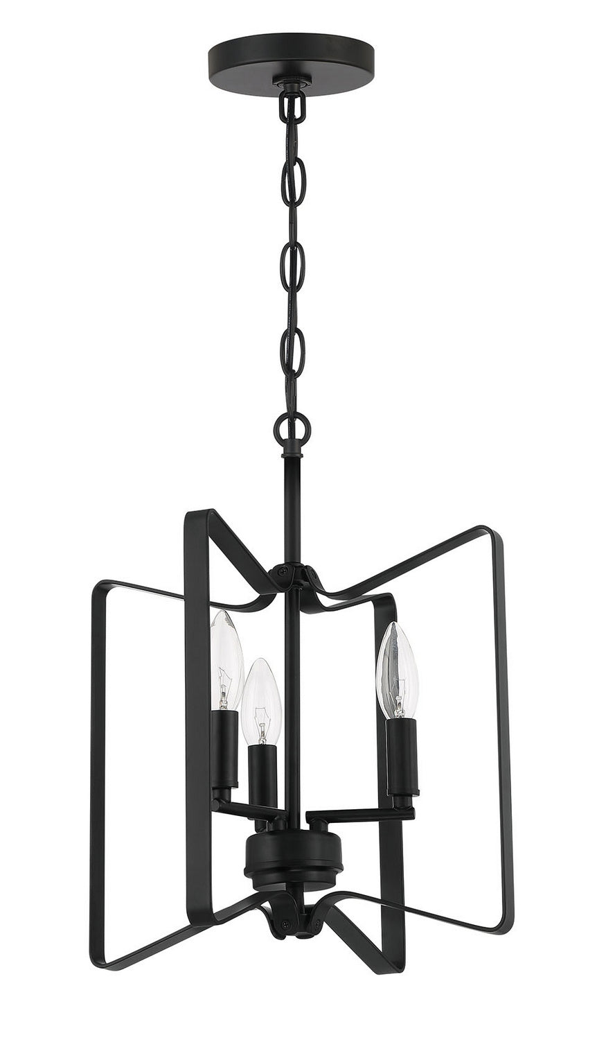 Shayna Three Light Convertible Semi Flush in Flat Black - available from The Lighting Shoppe, trusted by Canadian homeowners