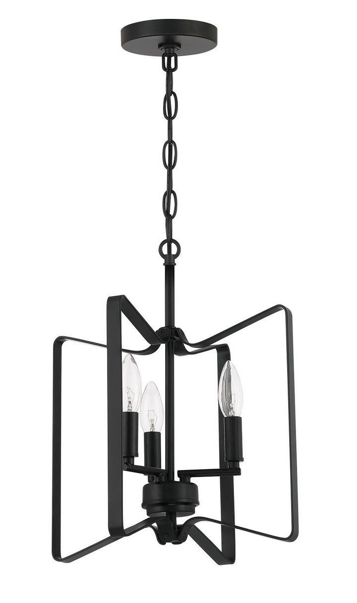 Shayna Three Light Convertible Semi Flush in Flat Black - available from The Lighting Shoppe, trusted by Canadian homeowners