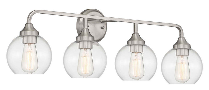 Glenda Four Light Vanity in Brushed Polished Nickel - available from The Lighting Shoppe, trusted by Canadian homeowners