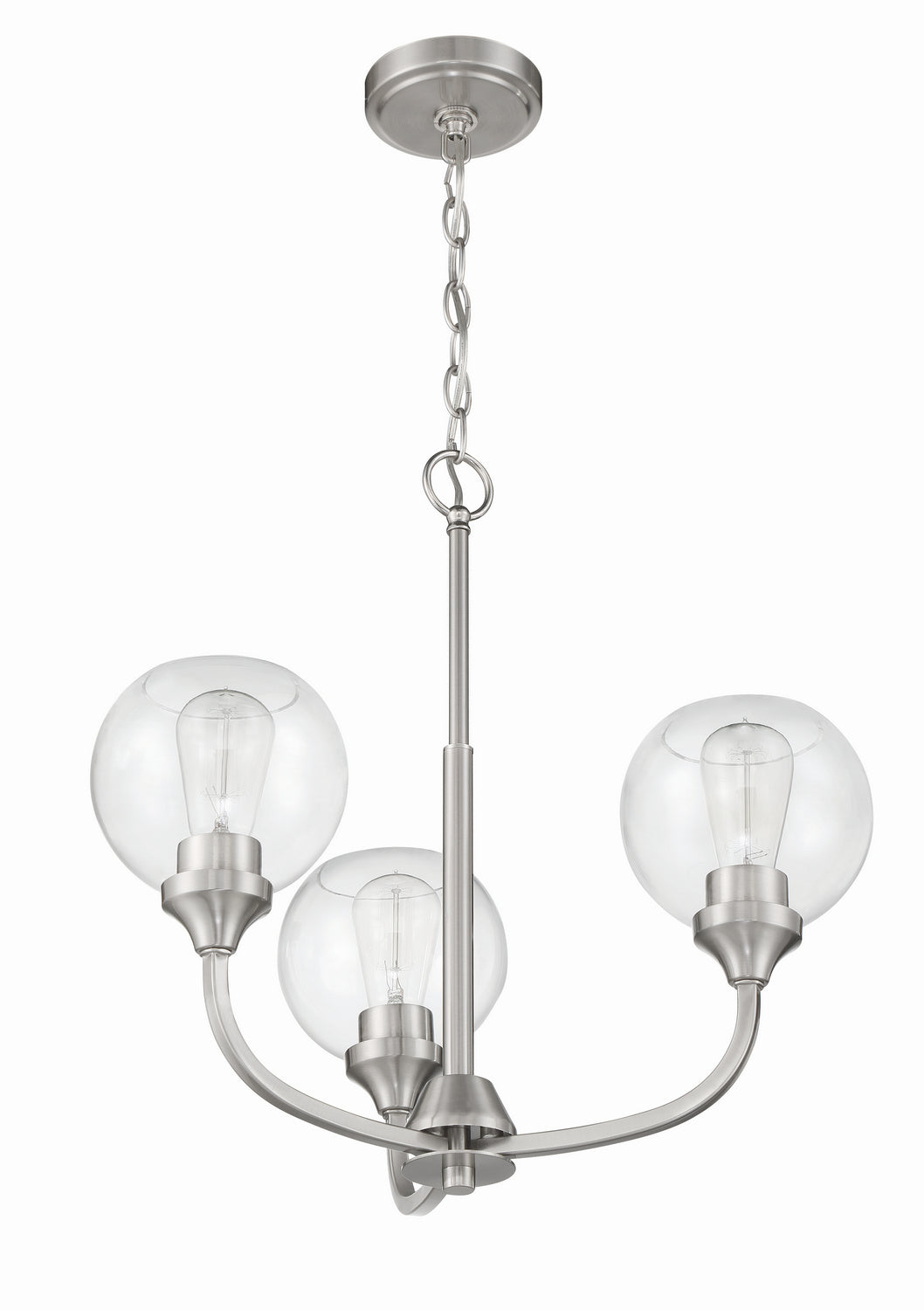 Craftmade Canada - 56223-BNK - Three Light Chandelier - Glenda - Brushed Polished Nickel