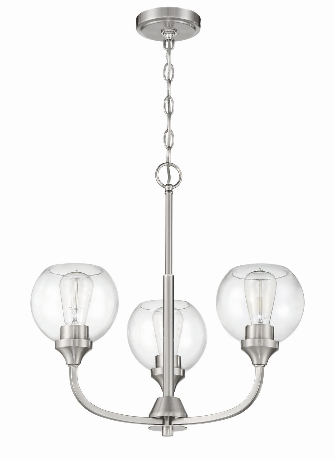 Craftmade Canada - 56223-BNK - Three Light Chandelier - Glenda - Brushed Polished Nickel