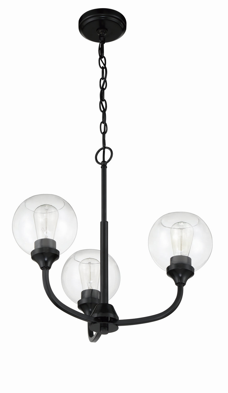 Craftmade Canada - 56223-FB - Three Light Chandelier - Glenda - Flat Black