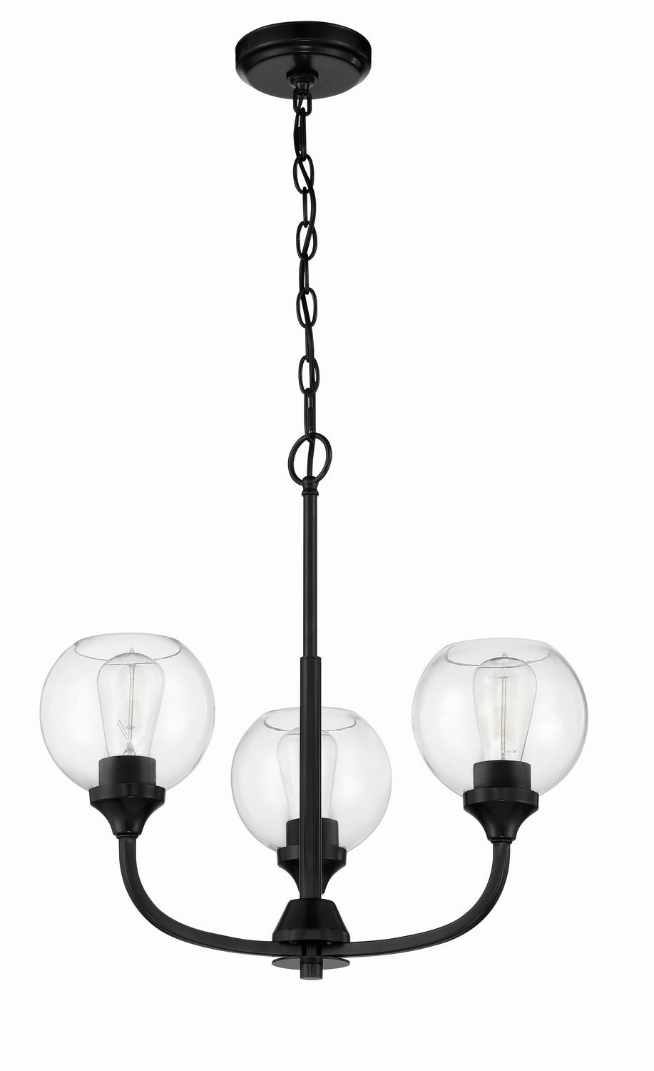 Craftmade Canada - 56223-FB - Three Light Chandelier - Glenda - Flat Black