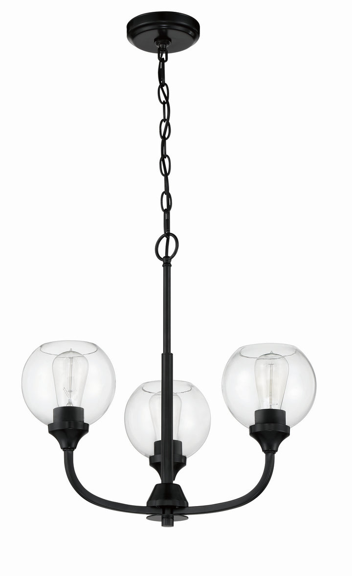 Craftmade Canada - 56223-FB - Three Light Chandelier - Glenda - Flat Black