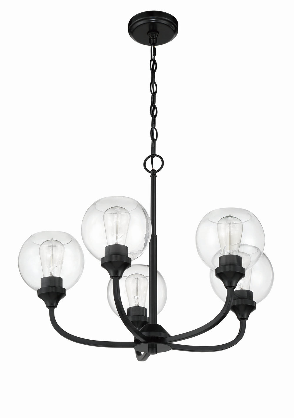 Craftmade Canada - 56225-FB - Five Light Chandelier - Glenda - Flat Black