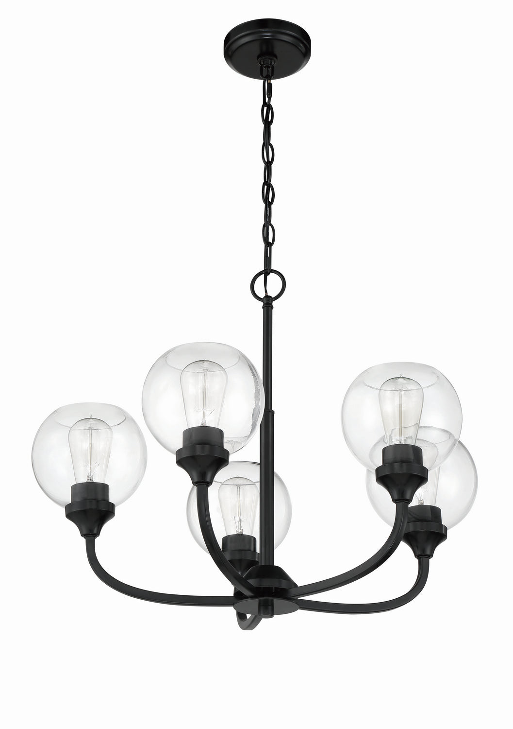 Craftmade Canada - 56225-FB - Five Light Chandelier - Glenda - Flat Black