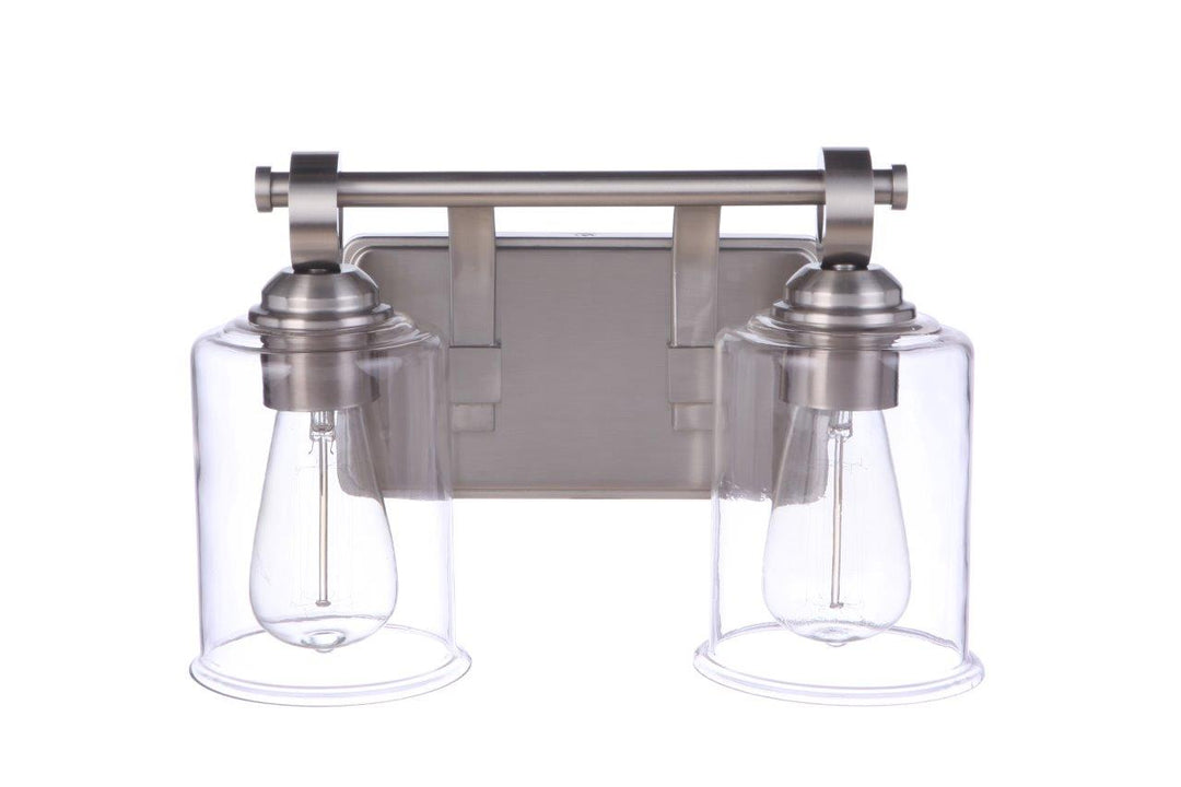 Romero Two Light Vanity in Brushed Polished Nickel - available from The Lighting Shoppe, trusted by Canadian homeowners