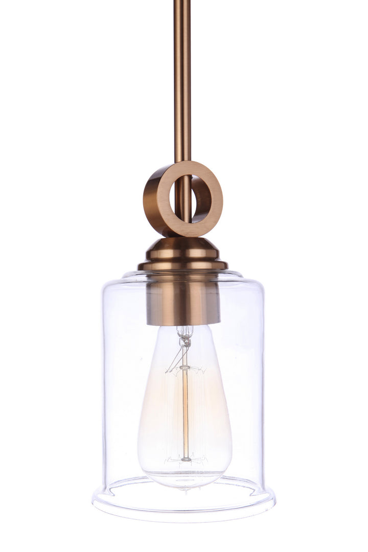 Craftmade Canada - 56491-SB - One Light Mini Pendant - Romero - Satin Brass