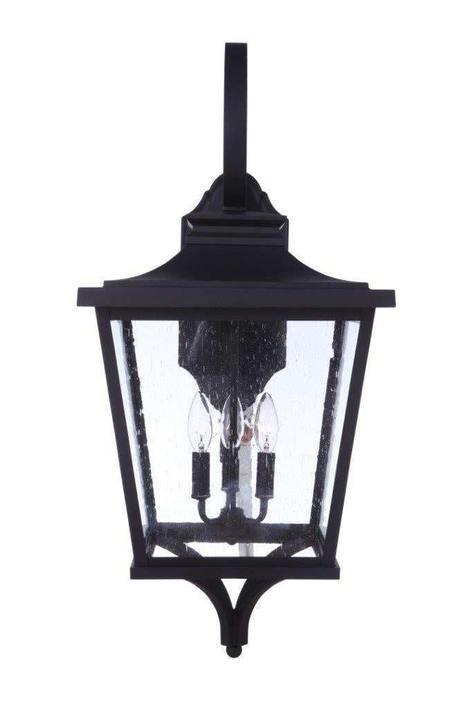 Tillman Three Light Outdoor Wall Mount in Textured Black - available from The Lighting Shoppe, trusted by Canadian homeowners