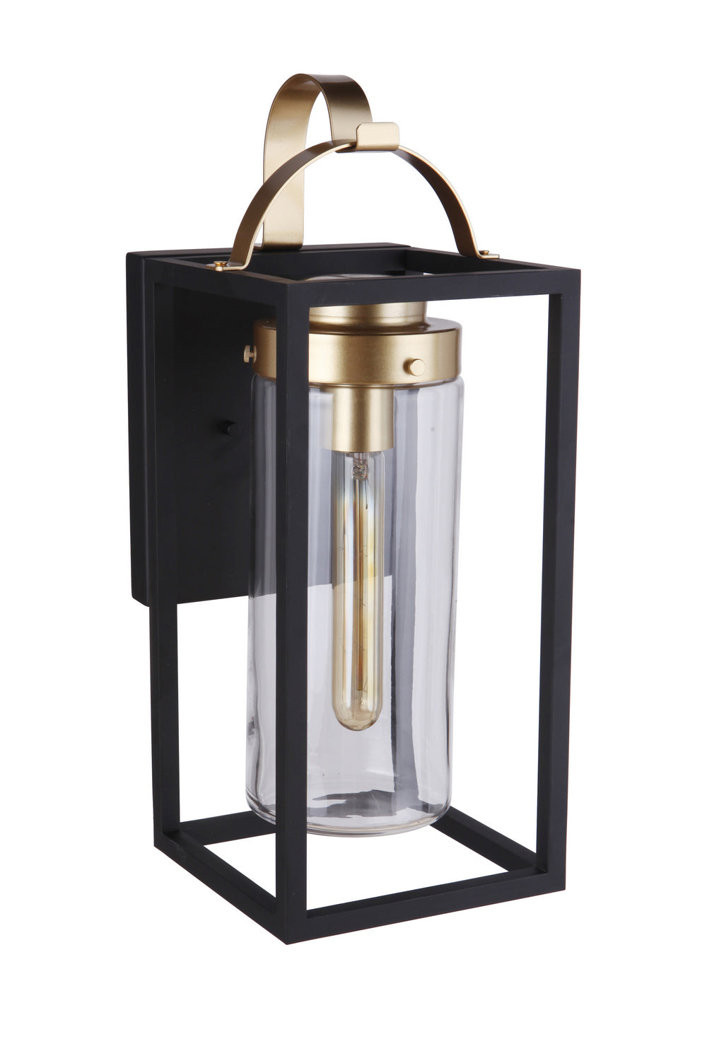 Craftmade Canada - ZA4814-MNSB - One Light Outdoor Wall Mount - Neo - Midnight / Satin Brass