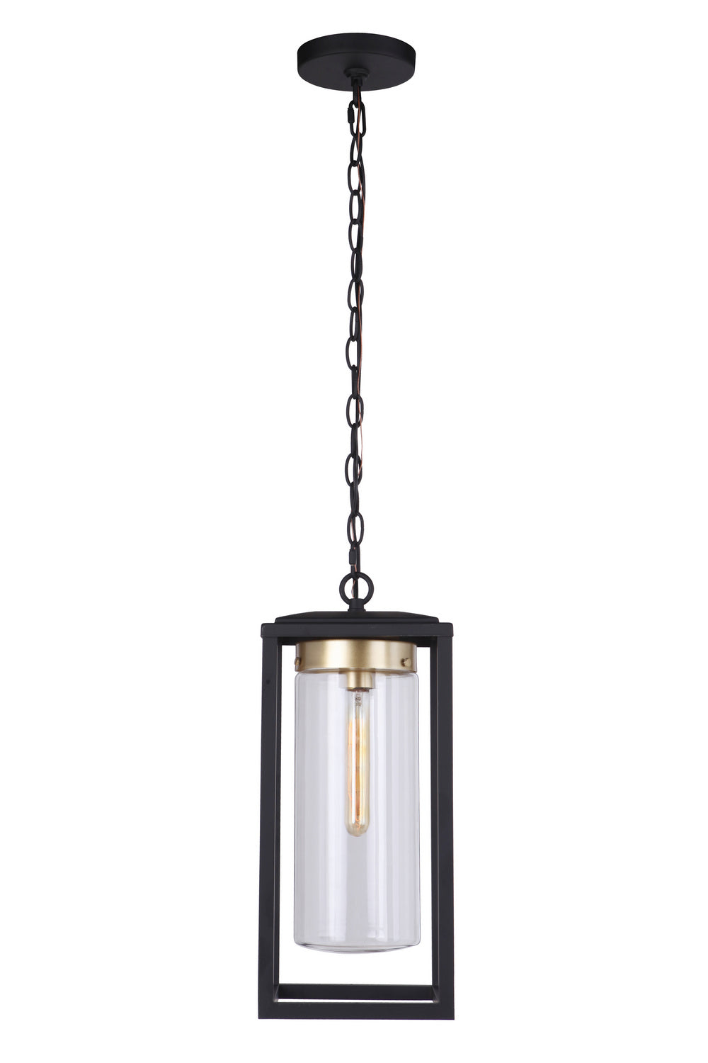 Craftmade Canada - ZA4821-MNSB - One Light Outdoor Pendant - Neo - Midnight / Satin Brass