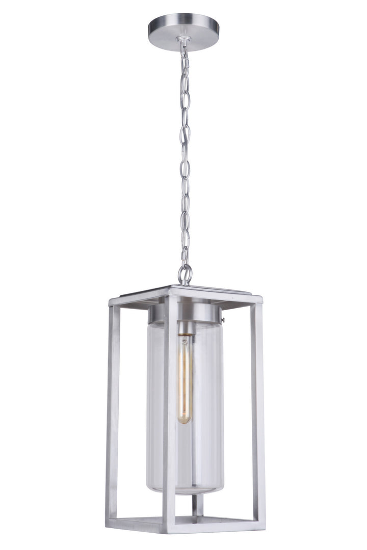 Neo One Light Outdoor Pendant in Satin Aluminum - available from The Lighting Shoppe, trusted by Canadian homeowners