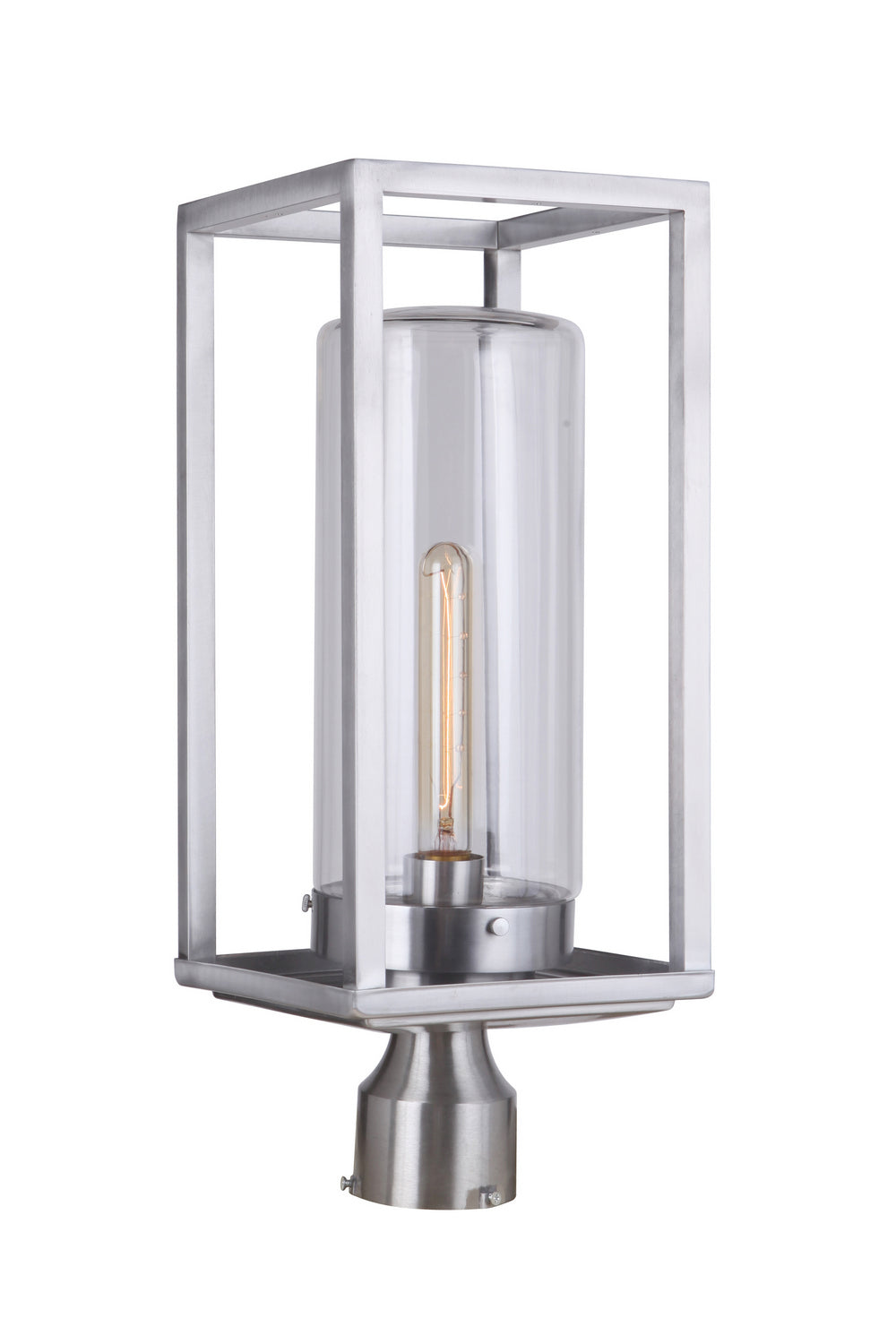 Neo One Light Outdoor Post Mount in Satin Aluminum - available from The Lighting Shoppe, trusted by Canadian homeowners