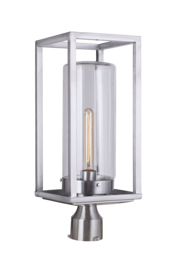 Neo One Light Outdoor Post Mount in Satin Aluminum - available from The Lighting Shoppe, trusted by Canadian homeowners