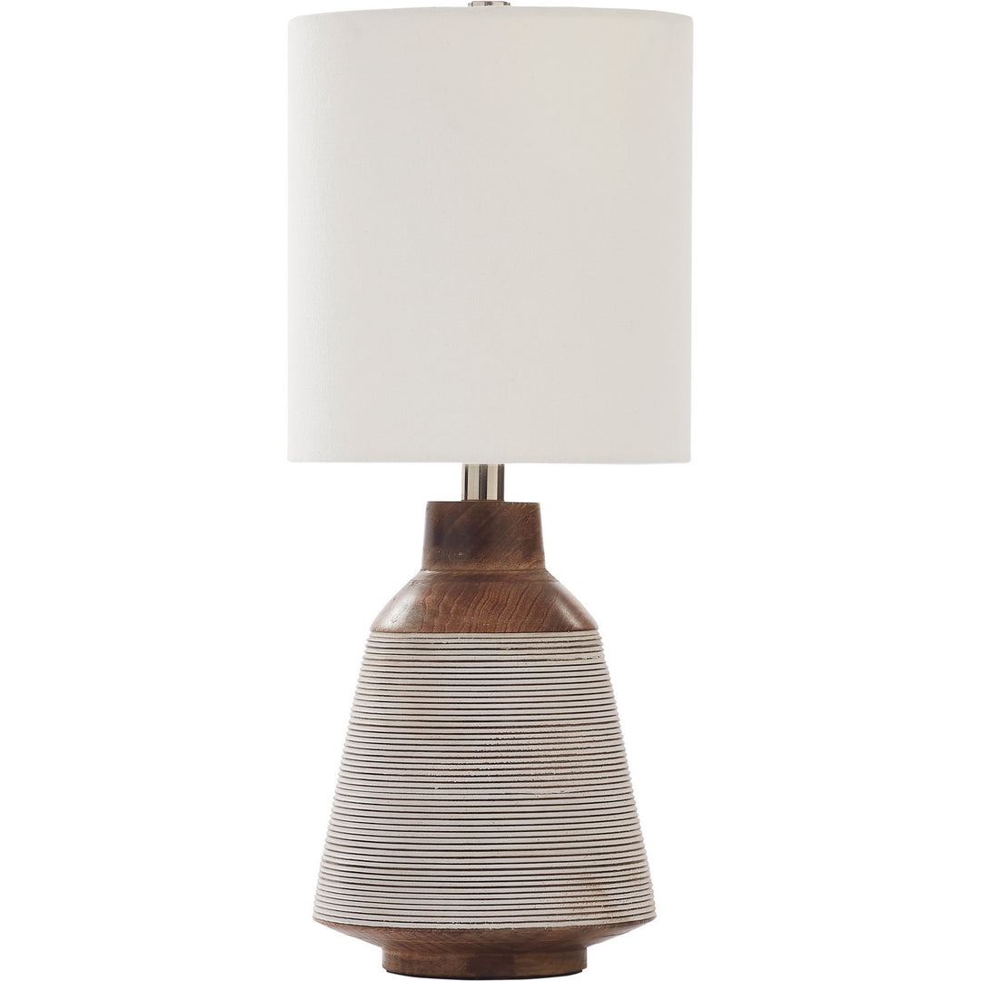 Botwood One Light Table Lamp in Painted Walnut With Whitewash - available from The Lighting Shoppe, trusted by Canadian homeowners