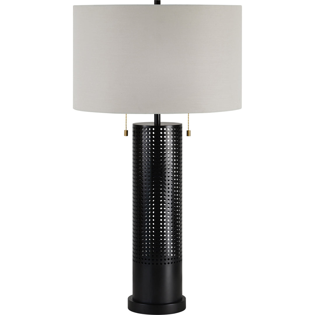 Hopper Two Light Table Lamp in Powder Coated Black,Powder Coated Black - available from The Lighting Shoppe, trusted by Canadian homeowners
