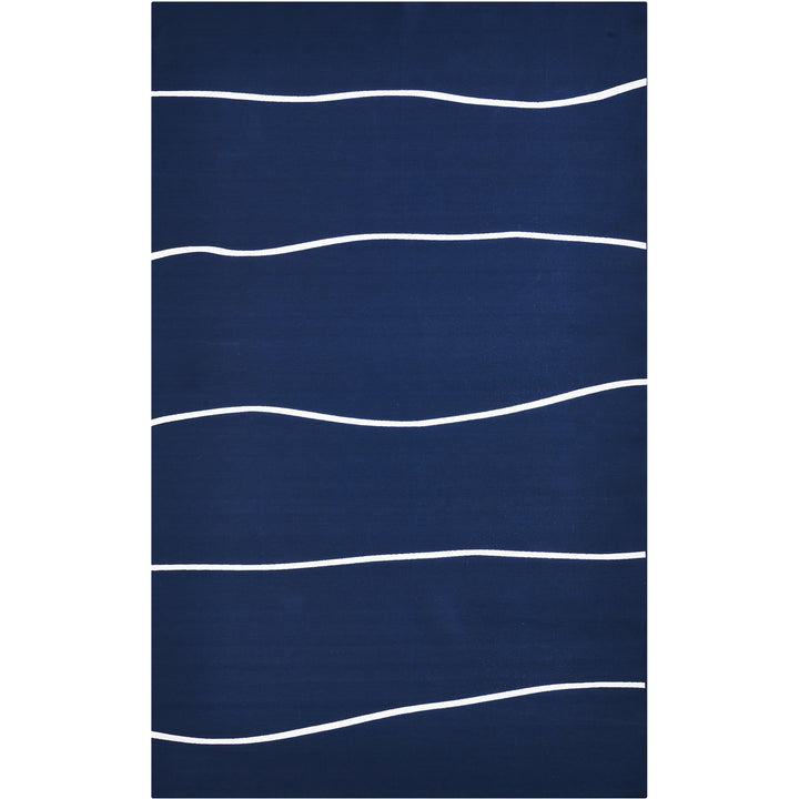 Caymen Rug in Dark Blue,White Strip - available from The Lighting Shoppe, trusted by Canadian homeowners
