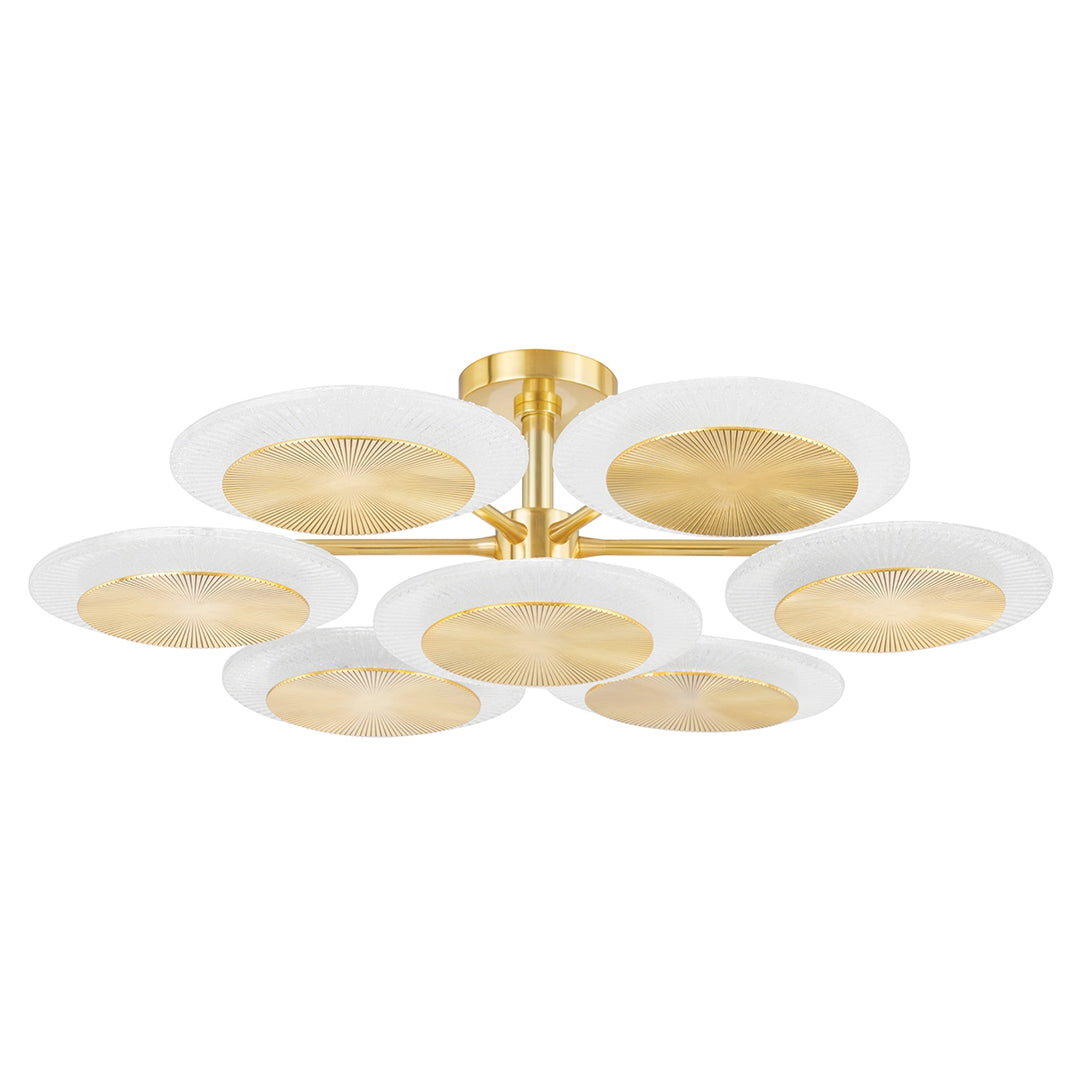 Corbett Lighting Canada - 328-38-VPB - LED Semi Flush Mount - Topaz - Vintage Polished Brass