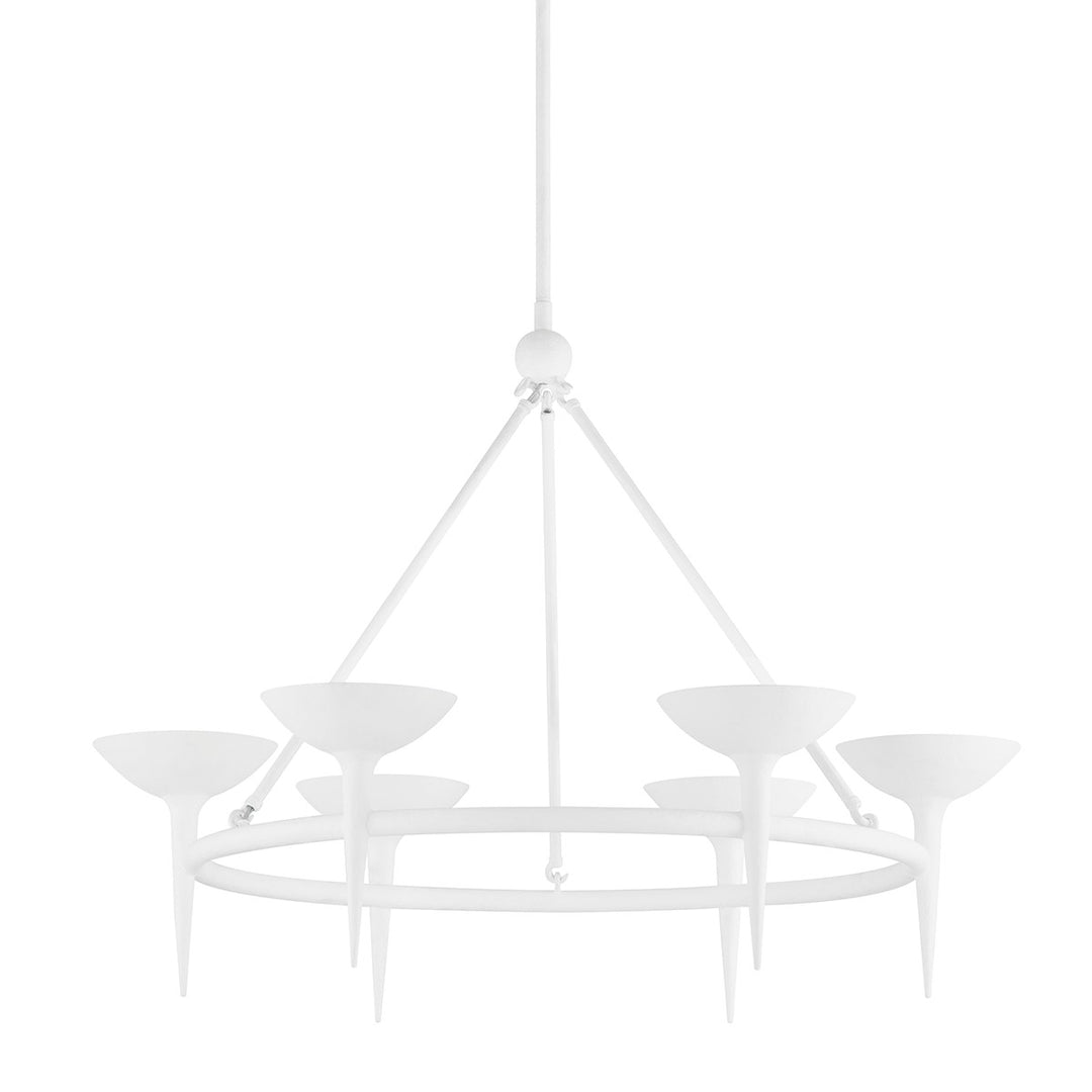 Troy Lighting Canada - F2606-GSW - Six Light Chandelier - Cecilia - Gesso White