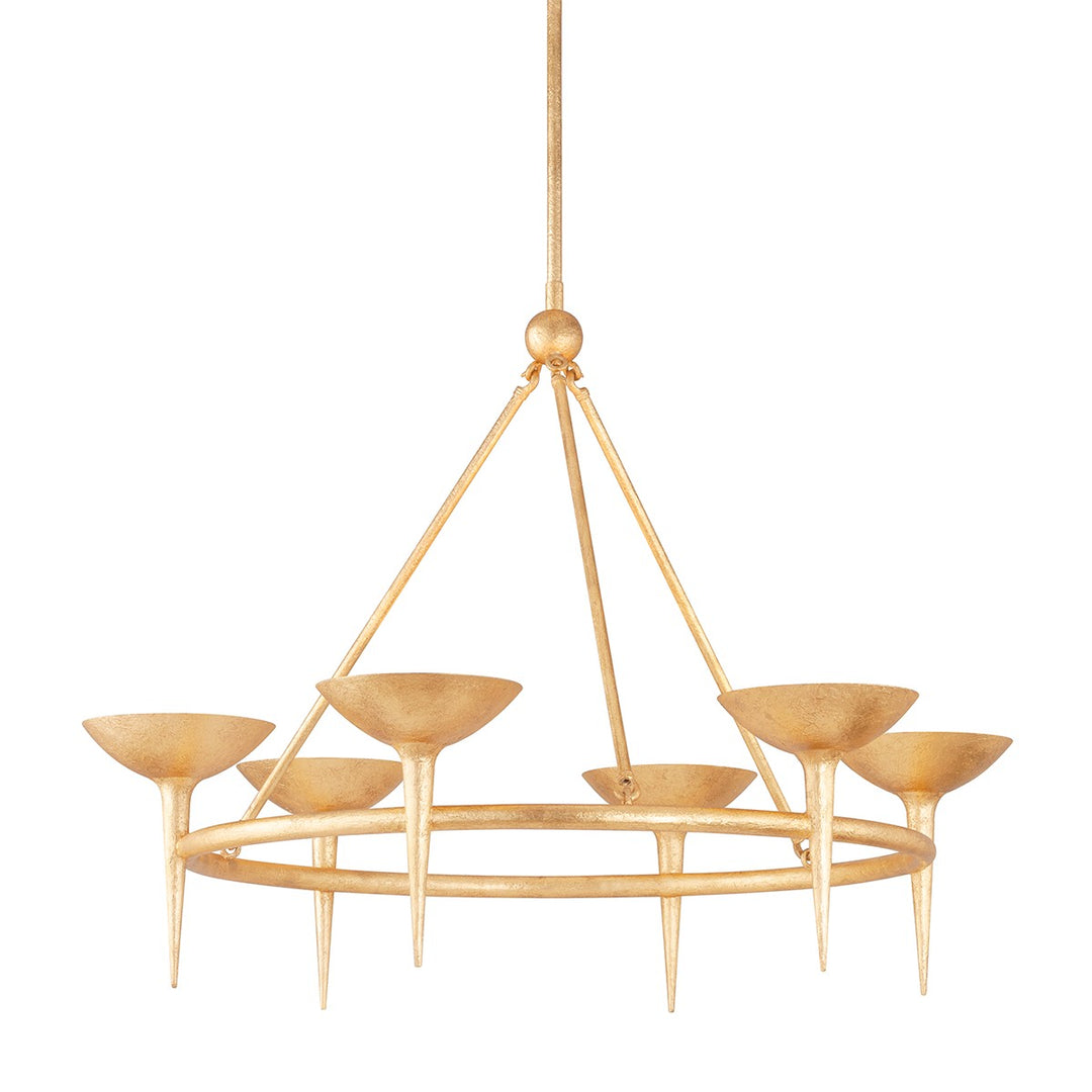 Troy Lighting Canada - F2606-VGL - Six Light Chandelier - Cecilia - Vintage Gold Leaf