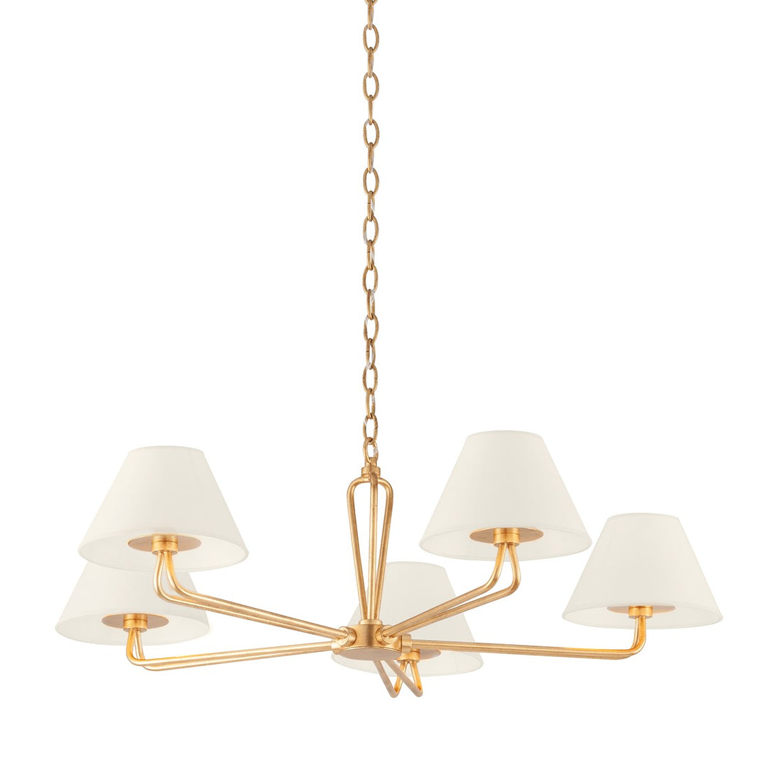 Troy Lighting Canada - F2536-VGL - Five Light Chandelier - Ozias - Vintage Gold Leaf
